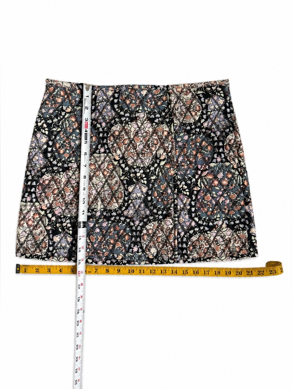 Free People Quilted Floral Patchwork Mini Skirt NWT Size 10 Boho Cottagecore - Picture 4 of 9